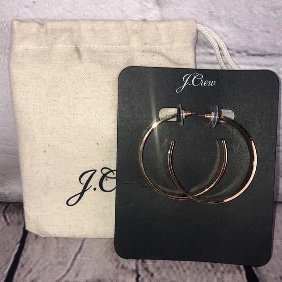 J. Crew Rainbow Gold Hoop Earrings - Picture 2 of 8